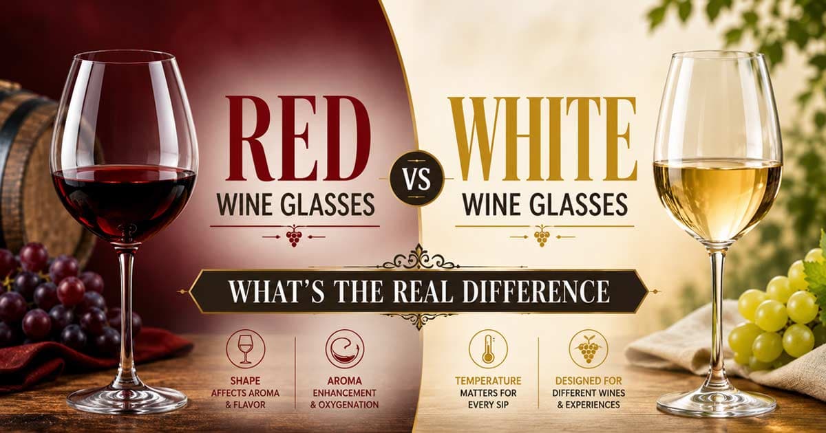 Red Wine Glasses vs White Wine Glasses: What’s the Real Difference?