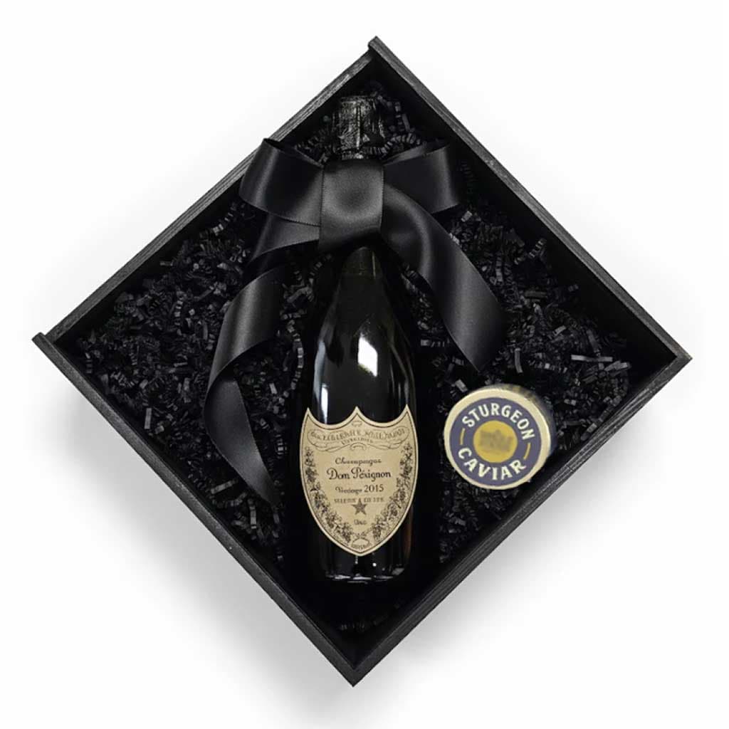 Dom Perignon Champagne With Black Caviar Gift Set
