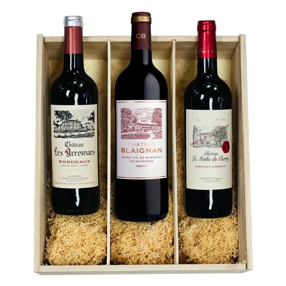 French Red Wine Gift Set (Pack of 3)