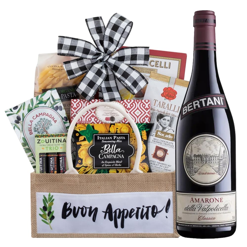 Bertani Amarone Della Valpolicella Classico With Italian Basket