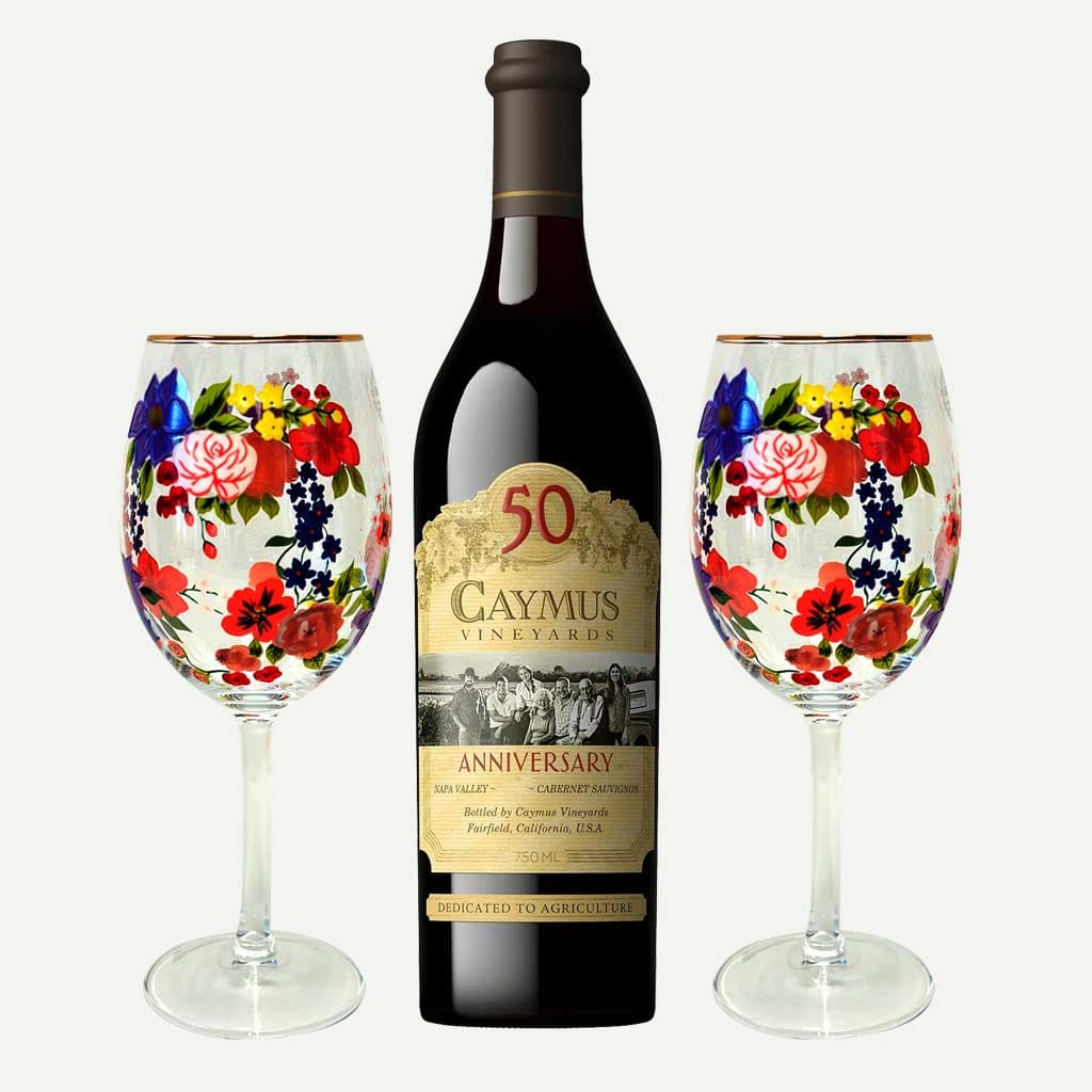 Caymus Cabernet Sauvignon Red Wine And Glasses Set