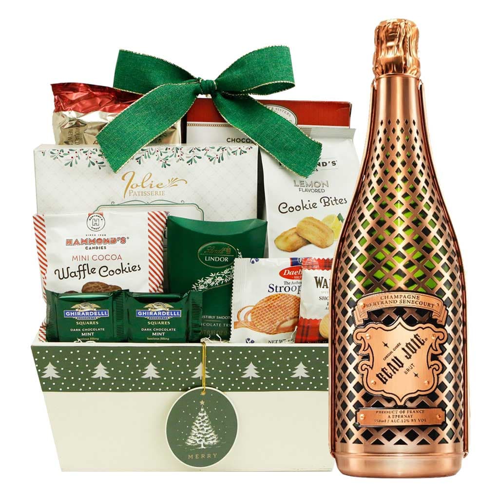 Beau Joie Champagne with Gourmet Gift Basket