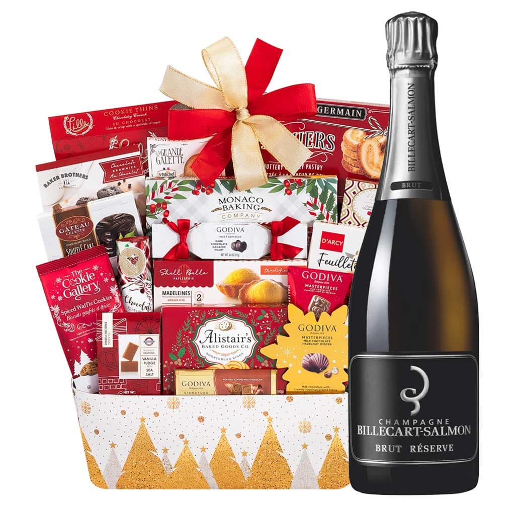 Billecart-Salmon Reserve Champagne And Chocolate Gift Basket