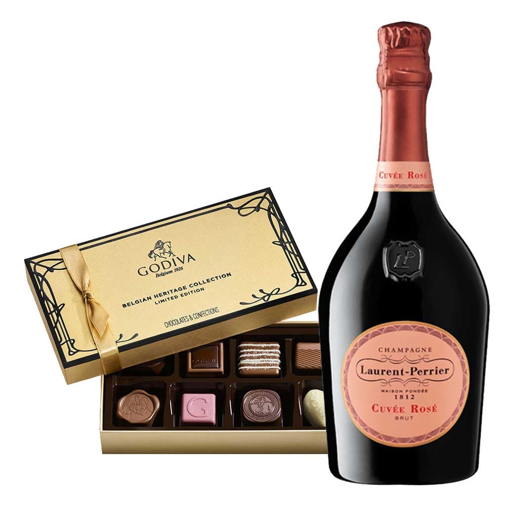 Laurent Perrier Cuvee Rose Champagne and Chocolate Gift Box