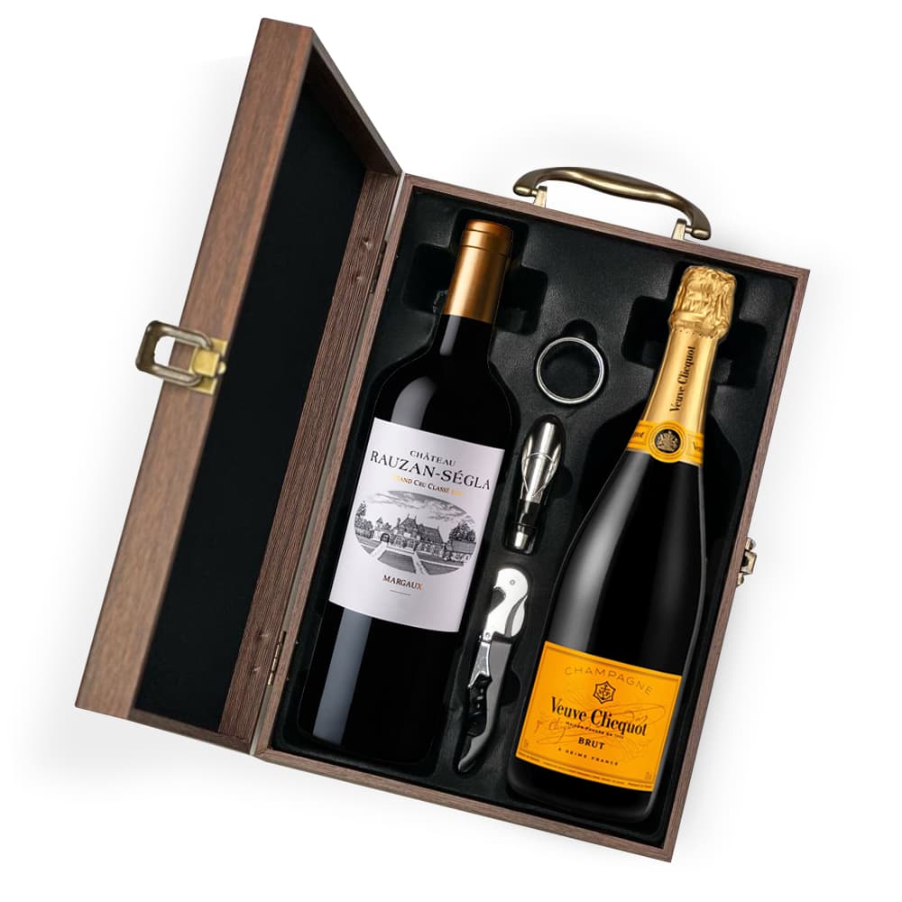 French Wine and Champagne Gift Set (Rauzan Segla, Veuve Clicquot)