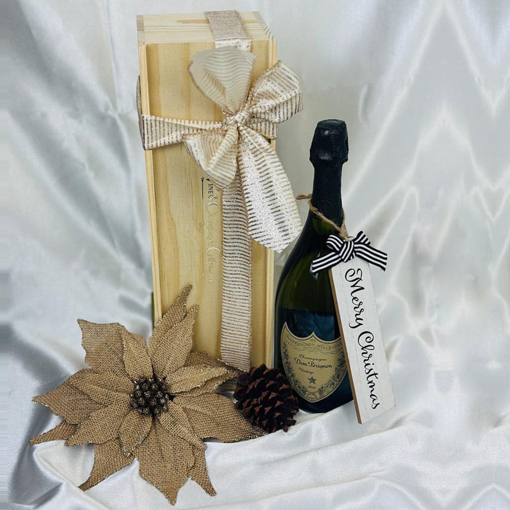 Dom Perignon Champagne Wooden Gift Box