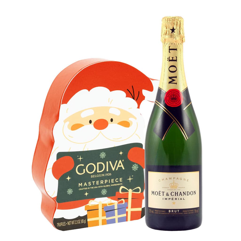 Moet & Chandon Champagne with Christmas Gift Box