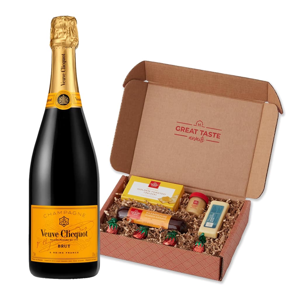 Veuve Clicquot Champagne With Cheese Gift Basket