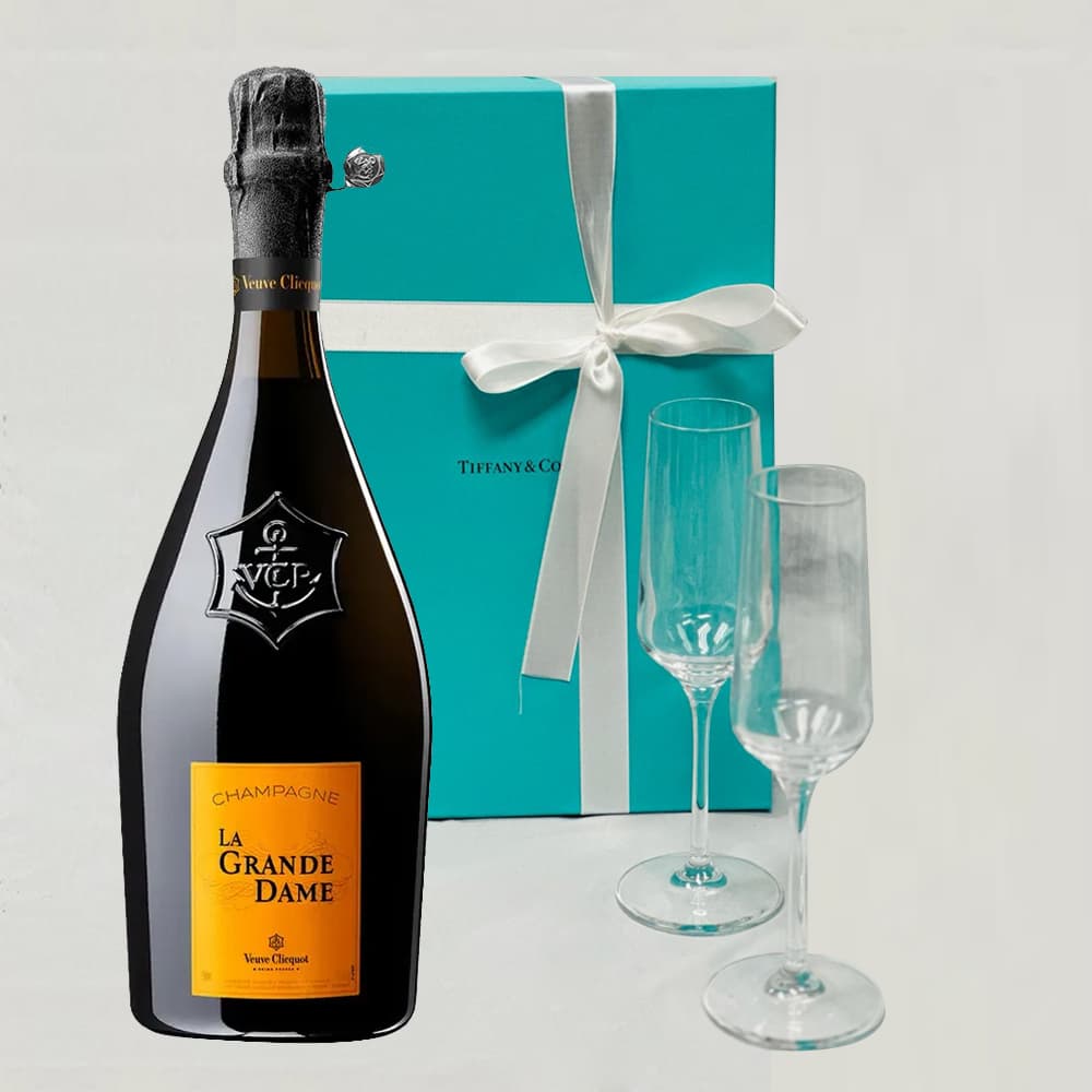 Veuve Clicquot La Grande Dame with Tiffany & Co. Flute Gift Set