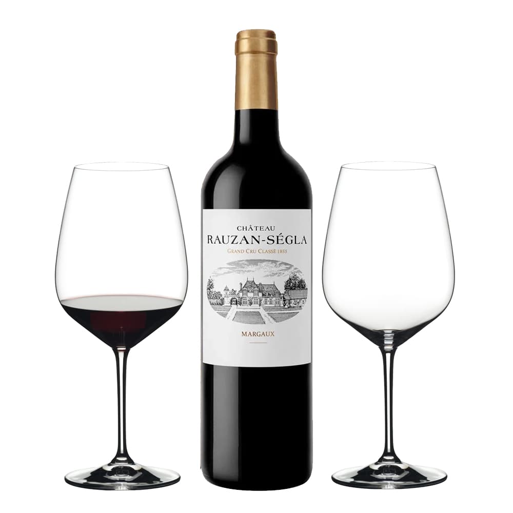Chateau Rauzan-Segla Margaux Grand Cru Classe & Riedel Wine Glass Set