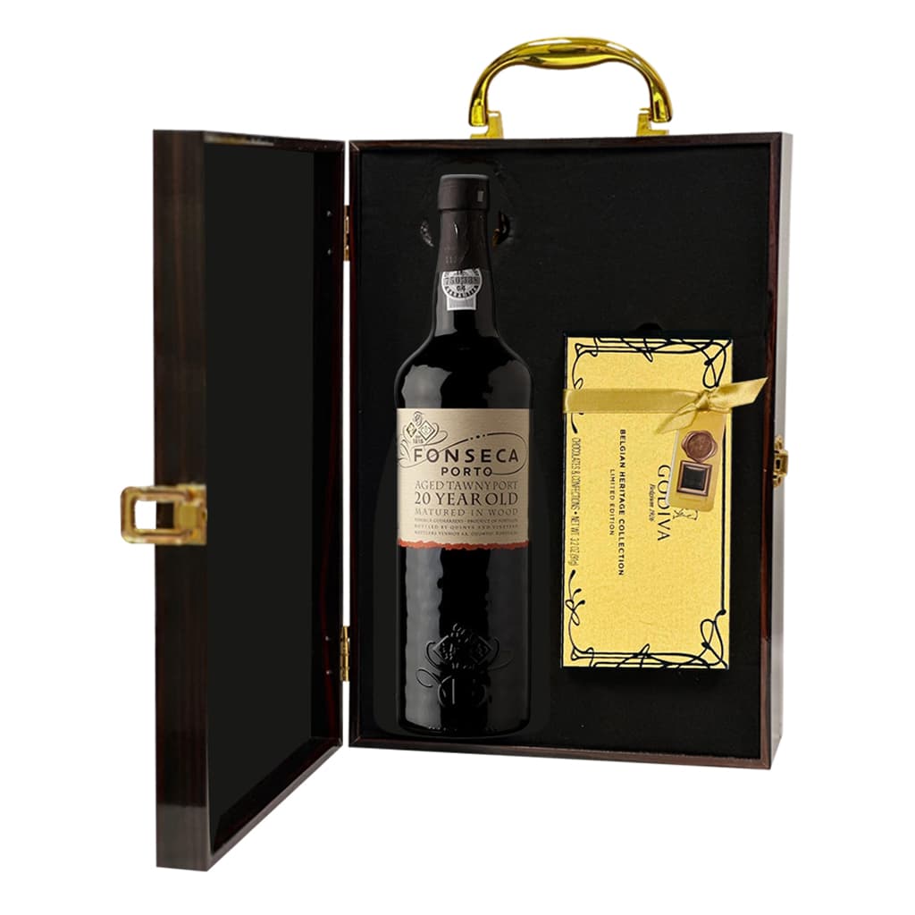 Fonseca 20 Year Old Tawny Port Wine With Godiva Chocolate Box