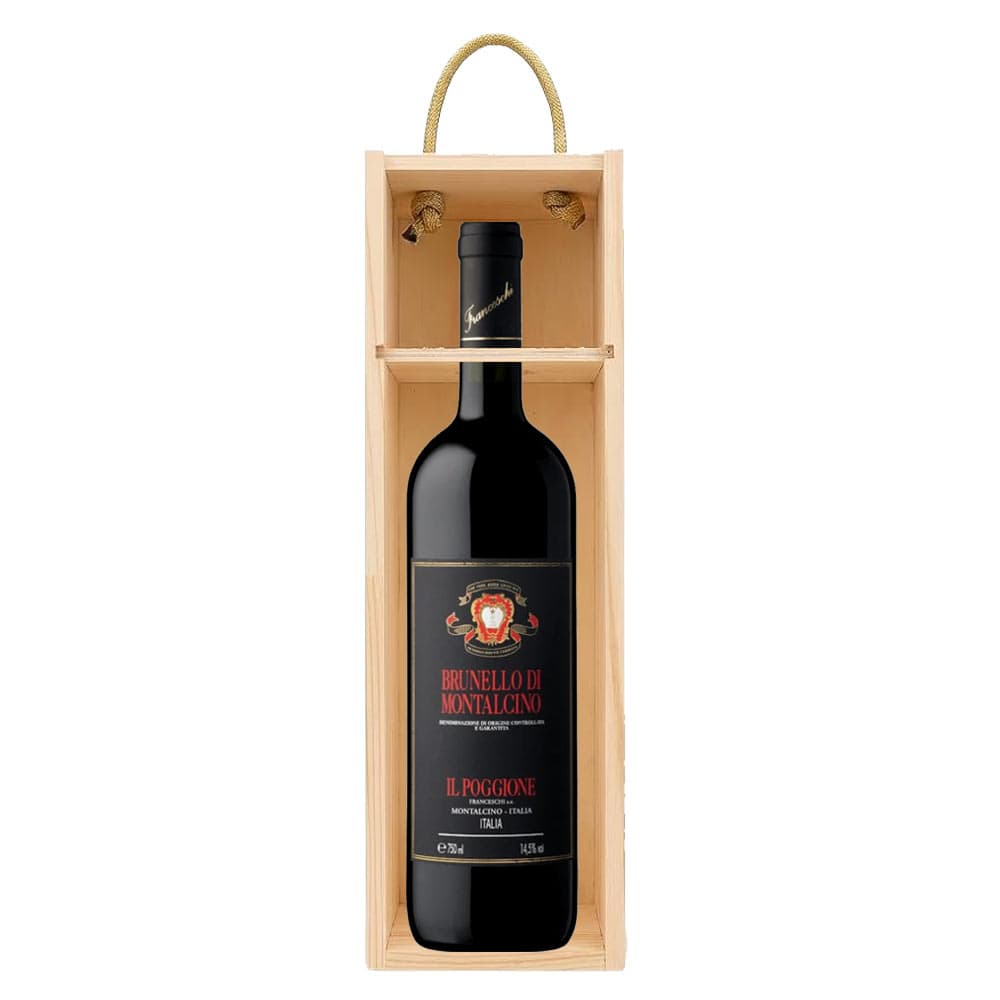 IL Poggione Brunello di Montalcino Italian Red Wine Wooden Box
