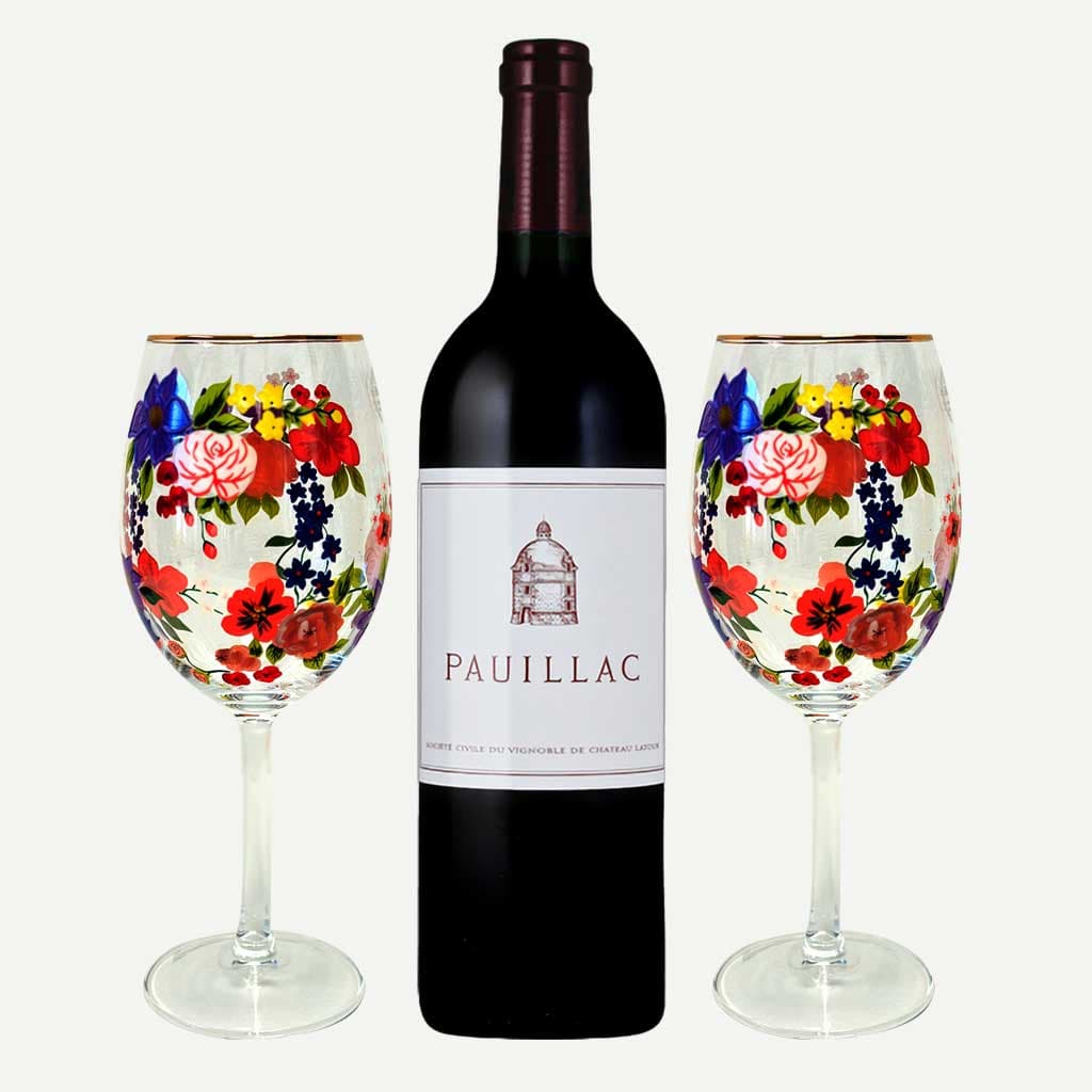 Pauillac De Chateau Latour Wine And Glasses Set