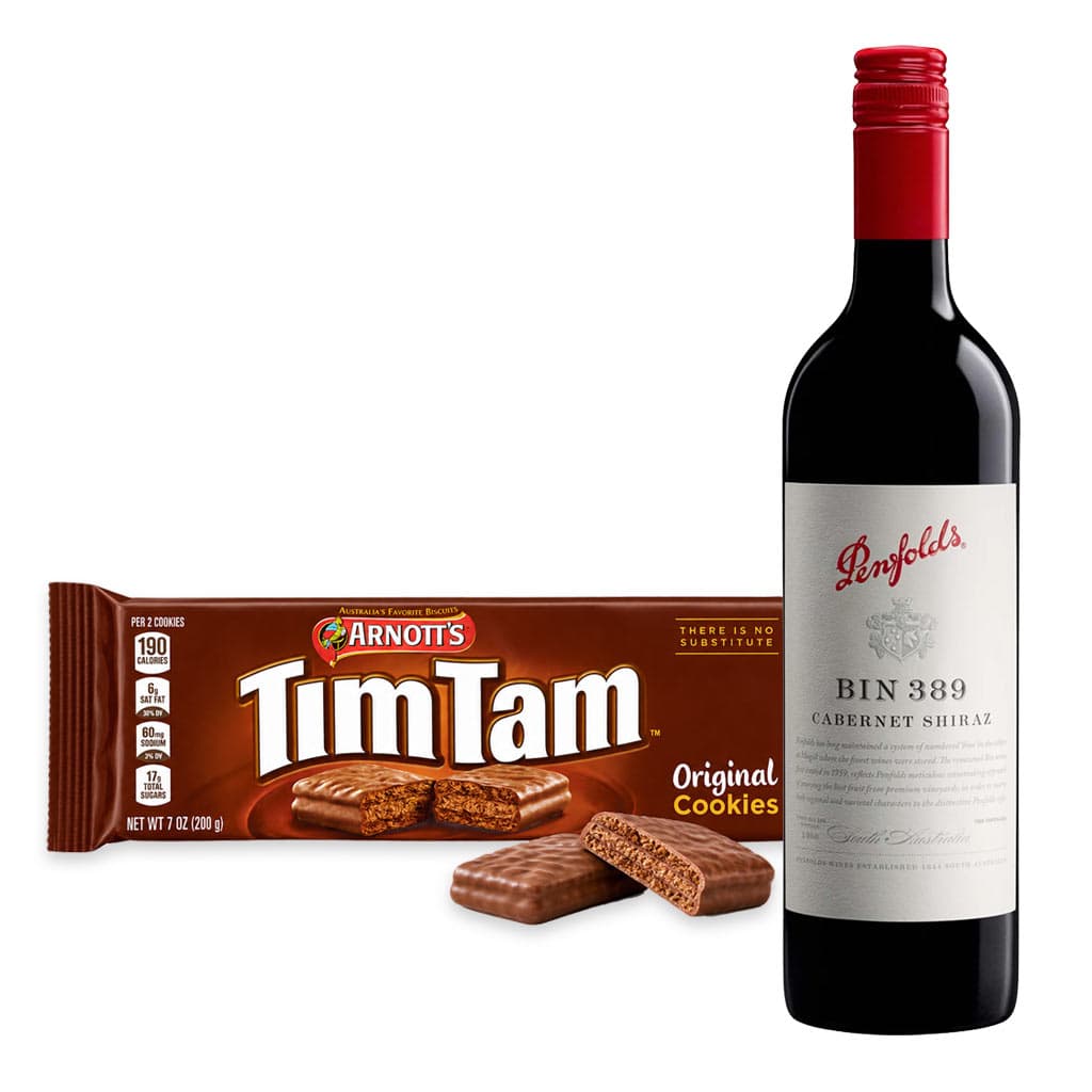 Penfolds Bin 389 with Arnott's Tim Tam Original Cookies
