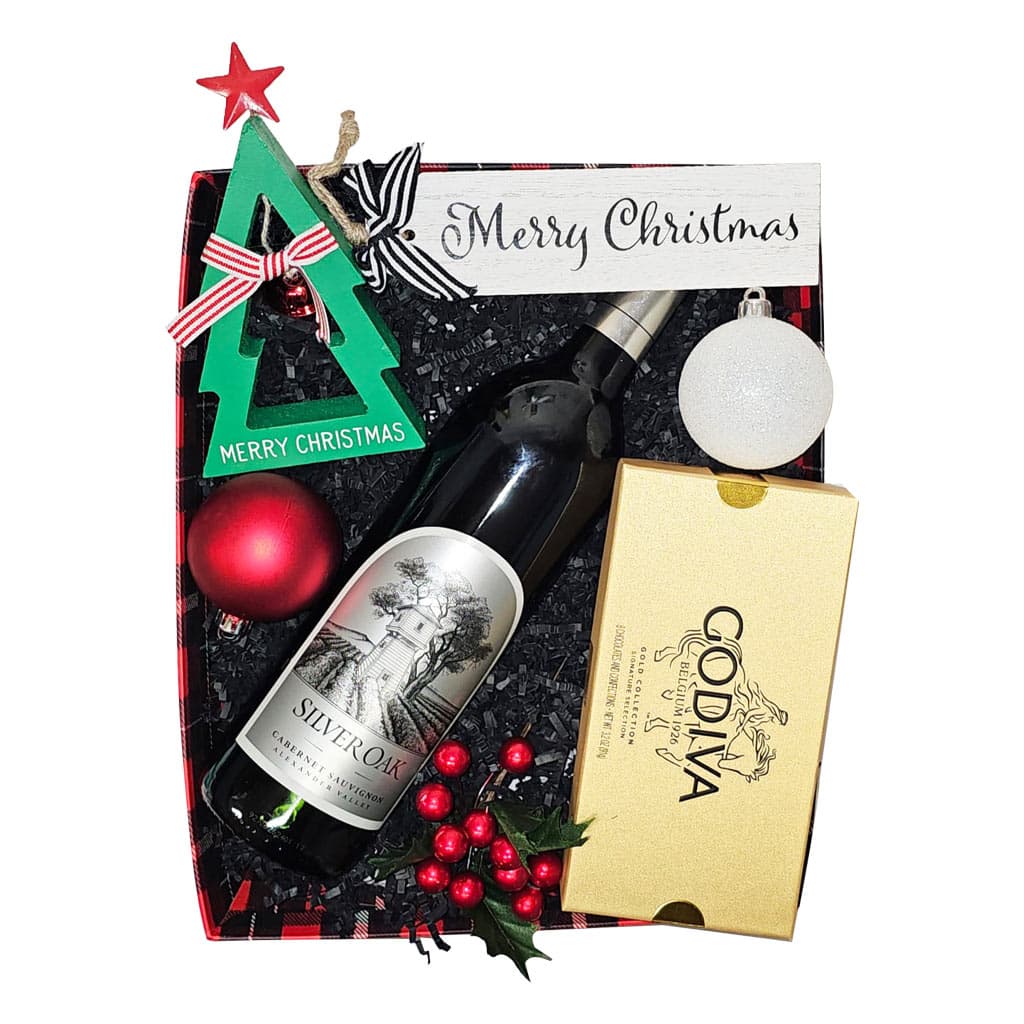 Silver Oak Alexander Valley And Christmas Gift Box