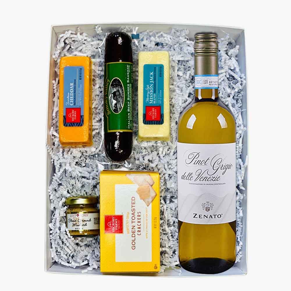 Zenato Pinot Grigio Delle Venezie Wine and Cheese Gift Box