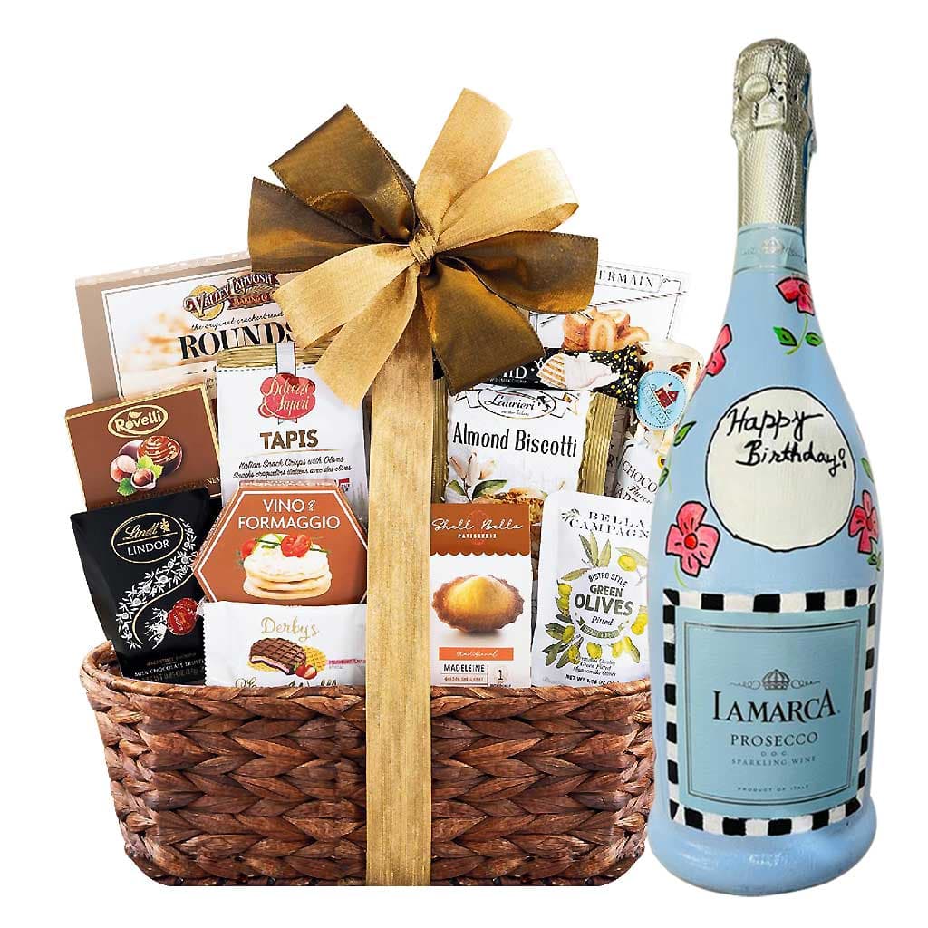 Handpainted Lamarca Birthday Gift Basket