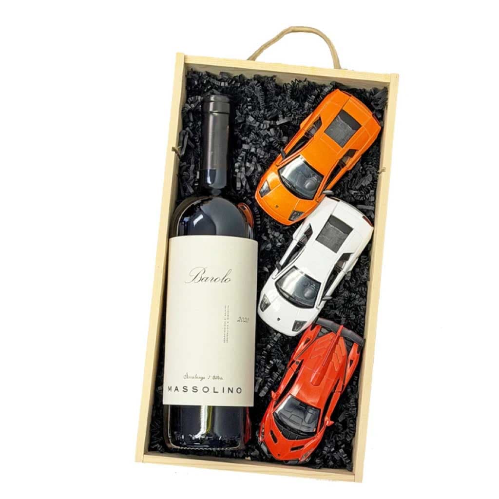 Massolino Barolo And Mini Lamborghini Gift Set
