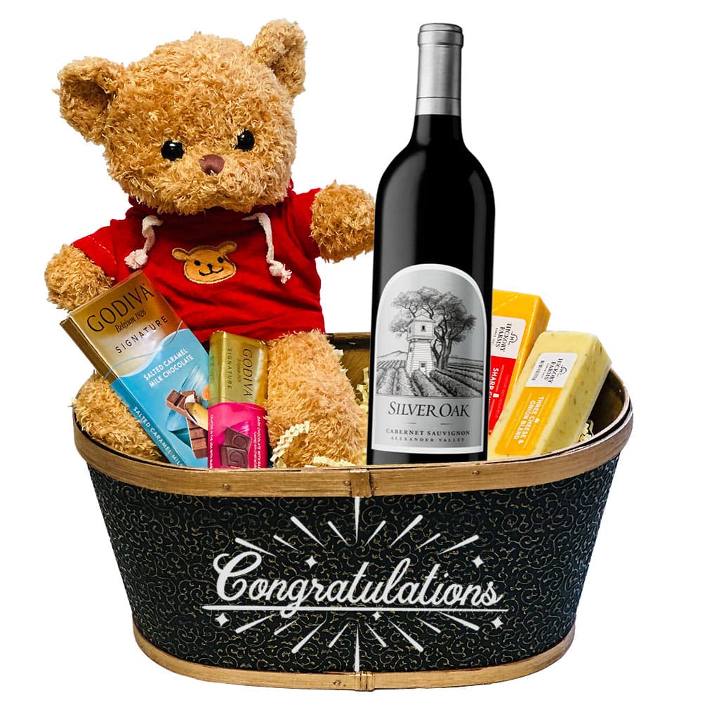 Silver Oak Cabernet Congratulations Gift Basket