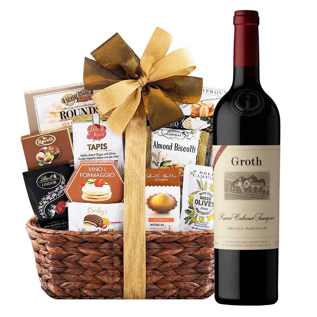 Groth Reserve Cabernet Sauvignon Wine With Bon Appetit Gift Basket