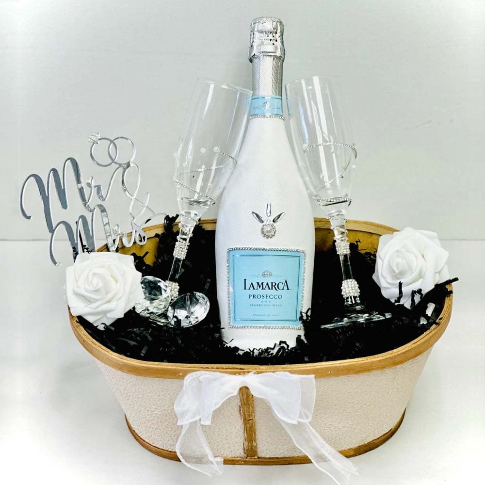 La Marca Prosecco With Wedding Theme Gift Basket