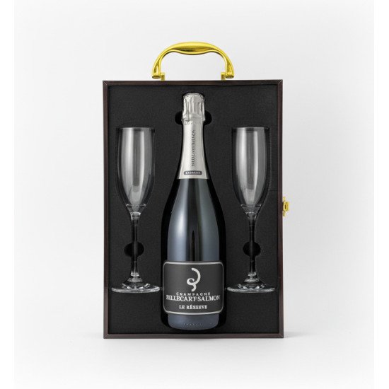 Billecart-Salmon Reserve Champagne and Flutes Gift Set