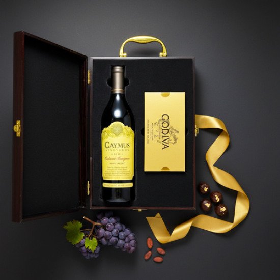 Caymus Cabernet Sauvignon with Godiva 8 Piece Gift Box Caymus Cabernet Sauvignon with Godiva 8 Piece Gift Box