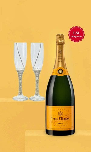 Veuve clicquot and flutes slider image