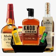 Bourbon Gift Set (Pack of 3 Bottles) & Cheese Basket