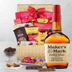 Maker's Mark and Golden Godiva Gift Basket