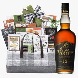Weller 12 Year Bourbon Whiskey and Gourmet Gift Basket
