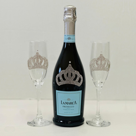 Personalized Flute Gift Set With La Marca Prosecco Personalized Flute Gift Set With La Marca Prosecco
