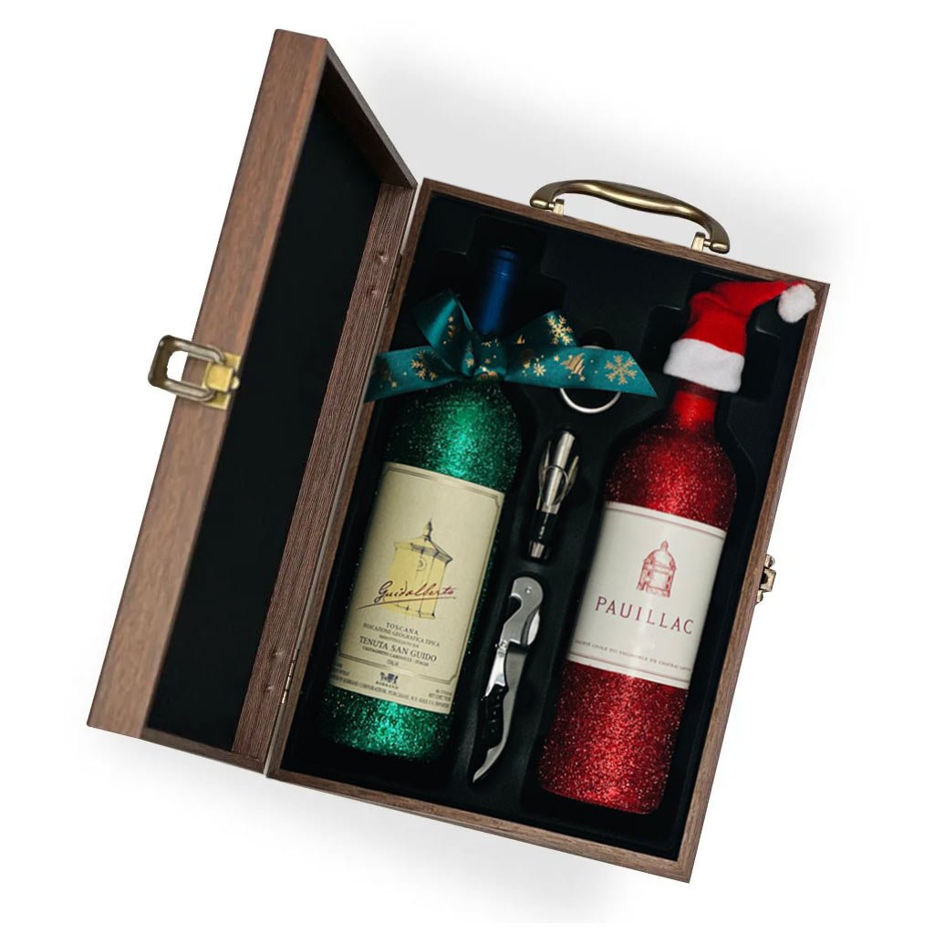 French & Italian Red Wine Christmas Gift Box
