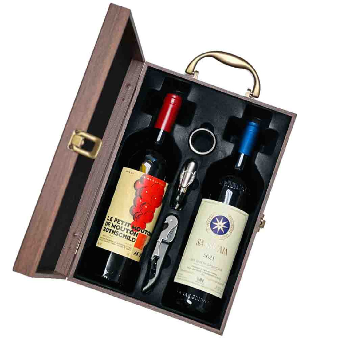 French and Italian Red Wine Gift Box