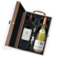 French Red And White Wine Wooden Gift Box French Red And White Wine Wooden Gift Box