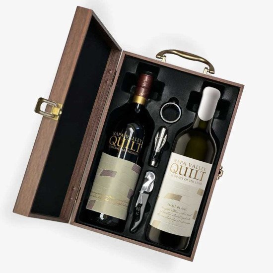 Quilt Napa Valley Cabernet and Fume Blanc Wine Gift Box
