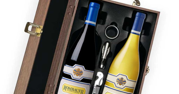 Rombauer Vineyards Duo Wine in Wooden Box Gift - Buy Now