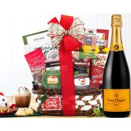 Season's Greetings Gift Basket With Veuve Clicquot