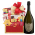 Dom Pérignon Vintage Brut Champagne With Golden Gift Basket