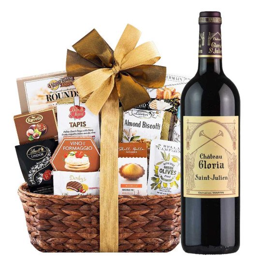 Chateau Gloria Saint Julien Wine And Bon Appetit Gift Basket