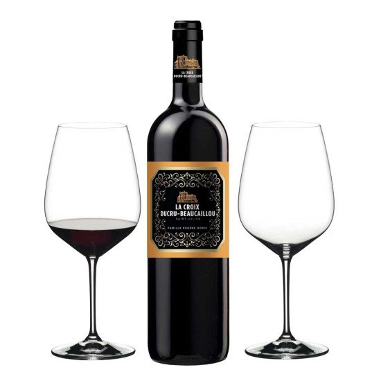 La Croix Ducru Beaucaillou Red Wine with Riedel Glasses La Croix Ducru Beaucaillou Red Wine with Riedel Glasses