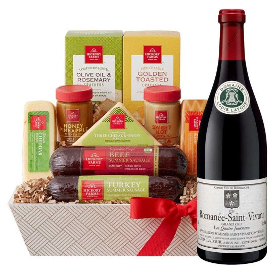 Louis Latour Romanee Saint Vivant Wine & Cheese Gift Basket Louis Latour Romanee Saint Vivant Wine & Cheese Gift Basket