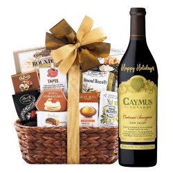 Personalized Caymus Wine and Bon Appetit Gift Basket