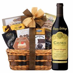 Personalized Caymus Wine and Bon Appetit Gift Basket