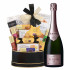 Krug Rose Champagne and Black Godiva Chocolate Gift Basket