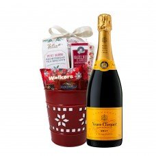 Veuve Clicquot With Metal Snowflake Basket