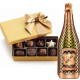 Beau Joie Champagne with Godiva 8 Pc Chocolates Box Beau Joie Champagne with Godiva 8 Pc Chocolates Box