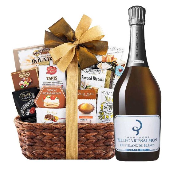 Billecart-Salmon blanc De Blancs And Bon Appetit Gift Basket Billecart-Salmon blanc De Blancs And Bon Appetit Gift Basket