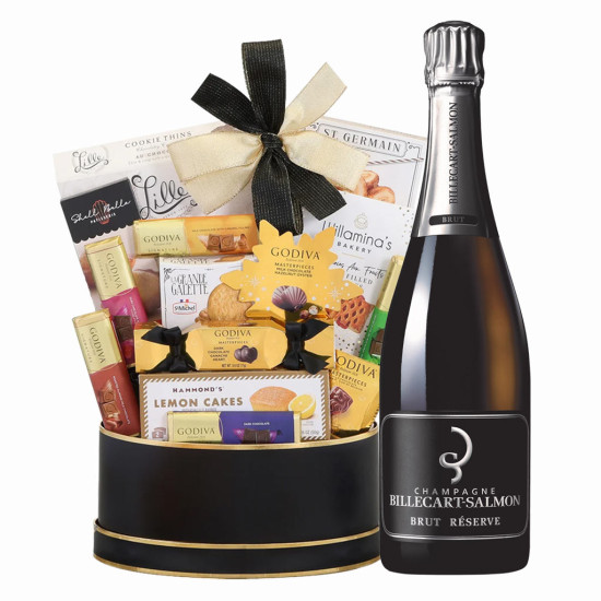 Billecart Salmon Brut Reserve And Golden Gift Basket Billecart Salmon Brut Reserve And Golden Gift Basket