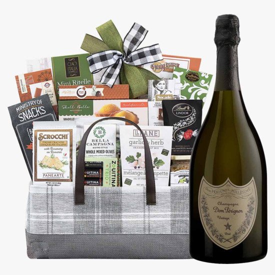 Dom Perignon & Gourmet Delight Gift Basket